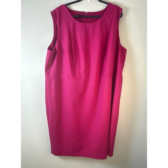 Talbots Pink Sheath Dress Size 24W Fully Lined & Tailored with small flaw - Picture 1 of 8
